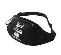 Real Estate is My Hustle Waist Bag Men's and Women's Adjustable Travel Chest Pack Outdoor Running Waist Bag