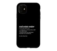 Real Estate Major Dictionary Definition Property Agent Case for iPhone 11