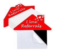 Real Estate Marketing Business Card Magnets 20 Pcs House Shaped I Love Referrals Card for Agents and Sales Supplies Realtor Supplies 4.2 x 4.7 Inch