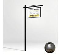 Real Estate Sign Post Black