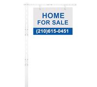 Real Estate Sign Posts Real Estate Signs Holder Realtor Sign Post 6ft Tall Made of Aluminum and Iron Holds for Open House and Home for Sale Yard Sign Up To 24 Inch (White)