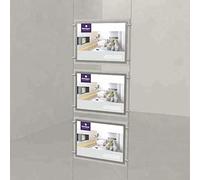 Real Estate Window Hanging Display Office Led Acrylic Poster Frame Light Box Sign Holder