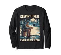Real Even Under Zero Fisherman Fish Angler Ice Fishing Long Sleeve T-Shirt