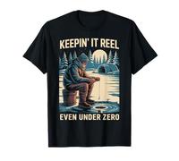 Real Even Under Zero Fisherman Fish Angler Ice Fishing T-Shirt