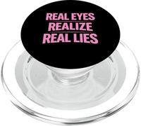 Real Eyes Realize Real Lies Awareness Truth Critical Thinker PopSockets PopGrip for MagSafe