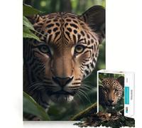 Real Face Jaguar Jigsaw Puzzles for Adults1000 Piece Mind Skill Group Joy Quality Edge Art Collection Piece (38x52cm)