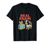 Real Farm Toaster Cow Corn Vintage Country Humor T-Shirt