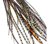 Real Feather Hair Extensions - Auburn Naturals (10 Feathers)