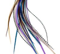 Real Feather Hair Extensions - Midnight Naturals (10 Feathers)