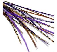 Real Feather Hair Extensions - Purple Auburn (5 Feathers)