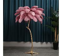Real Feather Light Real Ostrich Real Feather Light, Romantic Feather Floor Lamp LED Night Lamp for Bedroom, Wedding Decorative Lights Birthday Gift