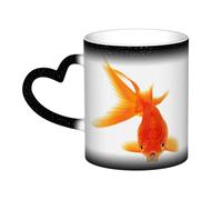 Real Fish Color Changing Ceramic Cup â€“ Starry Sky Color Changing Coffee Mug for Home and Office Use