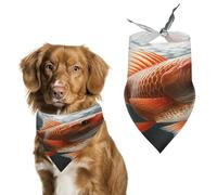 Real Fish Easter Dog Bandanas for Small Medium Large Dogs,Cat Dogs,Pet Scarf - Polyester Cute Bibs.Triangle Pet Scarf for Puppy Pet,Personalized Birthday/Party Fun Idea Gift