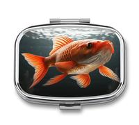 Real Fish Weekly AM/PM Pill Organizer.Waterproof Portable Compact Travel Pill Organizers.Small Pill Box for Medicine Holder for Vitamins Medication.