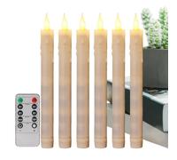 Real Flameless LED Taper Candles - Romantic Candle, Electric Tealight Candle, Flicker Battery Operated | 3D Candle Holders with Timer for Indoor Table Decoration, Party