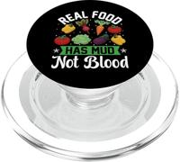 Real Food Has Mud Not Blood - Vegan Vegetarian PopSockets PopGrip for MagSafe