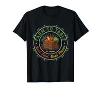 Real Food Real Flavor Harvest Veggies Value Graphic T-Shirt, Men, Black, L