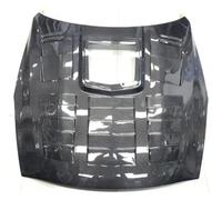 Real Forging Carbon Fiber Transparent Bonnet Compatible For Nissan GTR R35 2008-2016 Front Engine Hood Vent Cover(Carbon Fiber)