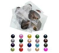 Real Freshwater Round Oysters with Pearl Inside Shell Pearl Beads Gift for Women 7-8mm/15Pcs