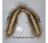 Real fur collar 100% genuine raccoon fur scarf 70cm winter for women hot selling Gold