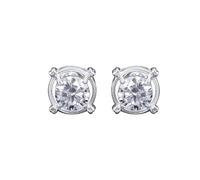 REAL-GEMS 2.00 Ct White Diamond Solitaire Stud Earrings 925 Sterling Silver Jewelry for Women with Natural Finish and Elegant Minimal Design