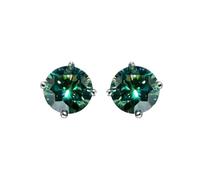 REAL-GEMS 5.50 Ct Blue Diamond Stud Earrings 925 Sterling Silver Jewelry for Women Featuring Bold Natural Color and Refined Gemstone Setting