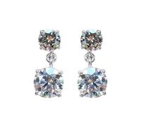 REAL-GEMS 6.20 Ct White Diamond Stud Earrings 925 Sterling Silver Jewelry for Women Featuring Certified Natural Diamonds and Elegant Secure Setting