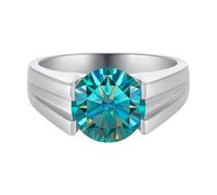 REAL-GEMS 6.40 Ct Off White Treated Diamond Solitaire Ring Certified 925 Sterling Silver Women Jewelry Modern Sparkle Refined Cut Elegant Statement Ring -7