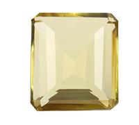 REAL-GEMS Beautiful Brazilian Yellow Citrine 101 Ct. Shiny Emerald Cut Loose Gemstone GS-220