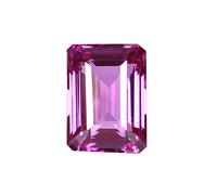 REAL-GEMS Violet Amethyst Emerald Cut Loose Gemstone, 42.25 ct, for Jewellery Making