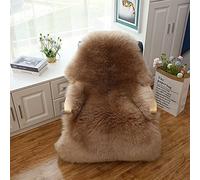 Real Genuine Sheepskin Rug Natural Sheep skin Throw Real Full Sheepskin Rugs Fluffy Fur Rug Authentic Lambskin Seat Covers For Chairs Wool Seat Pads Cushion (70X100cm)
