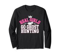 Real Girl Go Ghost Hunting Halloween Paranormal Investigator Long Sleeve T-Shirt