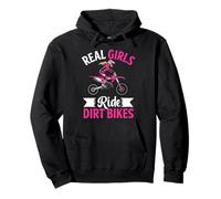 Real Girl Ride Dirt Bikes Motorcycle Motorbike Lover Pullover Hoodie