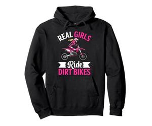 Real Girl Ride Dirt Bikes Motorcycle Motorbike Lover Pullover Hoodie