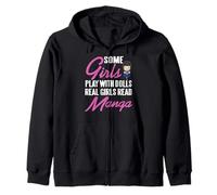 Real Girls Read Manga Anime Lover Otaku Humor Zip Hoodie