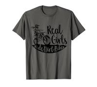 Real Girls Ride Dirt Bikes Funny Quote for Motocross Girl T-Shirt