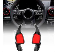 Real Glass Fiber Steering Wheel Paddle Shifter Extensions Compatible with Audi A4/S4 2017-2019, A3/S3/Q7 2017-2024, A5/S5/Q5/SQ5 2018-2024, Q3/Q8 2019-2024, SQ7/SQ8 2020-2024 Gear Shifter Extension