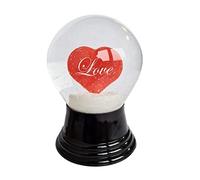 Real Glass Snow Globe - Almost Like Snow - Love Heart Design 8 cm