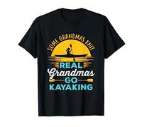 Real Grandmas Go Kayaking Yak Kayak Women Canoe Kayaker T-Shirt