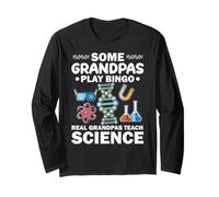 Real Grandpas Teach Science Funny Nerdy Grandpa Humor Long Sleeve T-Shirt