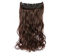 Real Hair Volume Clip-In Extension Seamless Long Wavy Wig with Five Clips Synthetic Hair Extensions Natural Look Fashion Wave Clip Women Perfect as Hair Extension & Styling Aid