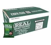 Real Hand Cooked Potato Crisps With Bags Of Character (48 x 35g, Strong Cheddar & Onion)