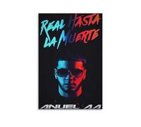 Real Hasta La Muerte Anuel AA Poster Decoration Vibrant High-end Wall Posters Retro Room Decorations Classic Art Posters Suitable For Teenagers Living Rooms BedroomsUnframe-style20x30inch(50x75cm