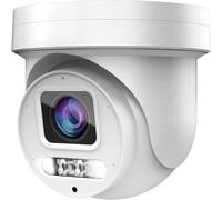 Real HD 4K 8MP Mini PTZ Dome PoE IP Camera Outdoor Pan 350° Tilt 90° 5X Optical Zoom, 130Ft Full Color Night Vision, H.265, IP67, NDAA Compliant