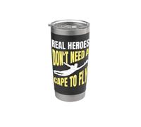 Real Heroes Don't Need A Cape to Fly Stainless Steel Insulated Tumbler