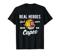 Real Heroes Don't Wear Capes Firefighter Value Graphic T-Shirt, Men, Black, XL