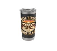 Real Heroes Draw the Map Cartographer Mapmaker GIS Stainless Steel Insulated Tumbler