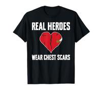 Real Heroes Wear Chest Scars Bypass Heart Surgery T-Shirt