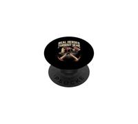 Real Heroes Wear Turnout Gear Firefighter Firefighting PopSockets Adhesive PopGrip