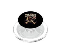 Real Heroes Wear Turnout Gear Firefighter Firefighting PopSockets PopGrip for MagSafe